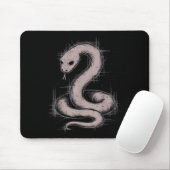 Tapis De Souris Creepy Cute Goth Python Horror Snake Sketch Alt Ng (Avec souris)