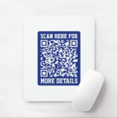 Tapis De Souris Créer un code QR analysable | Bleu marine (modifia (Avec souris)