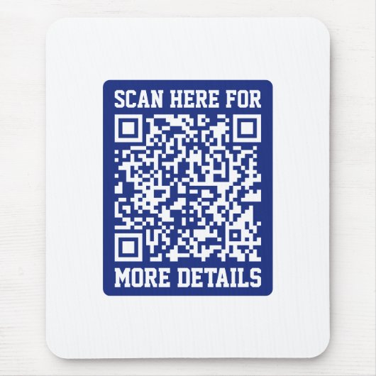 Tapis De Souris Créer un code QR analysable | Bleu marine (modifia (Devant)