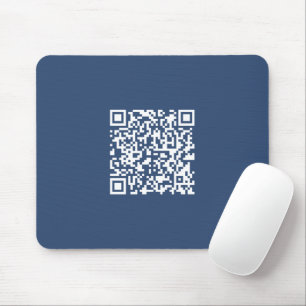 Tapis De Souris Créer un code QR scannable Bleu marine délavé