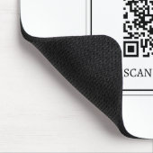 Tapis De Souris Créer un code QR scannable | Noir & Blanc (Coin)