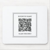 Tapis De Souris Créer un code QR scannable | Noir & Blanc (Devant)