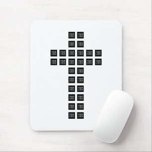 Tapis De Souris Créer un motif en croix avec n'importe quel logo o