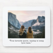 Tapis De Souris Créer votre propre photo de devis personnalisée (Devant)