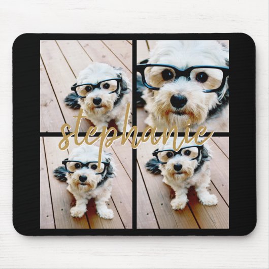Tapis De Souris Créez votre propre collection de photos 4 - Nom du (Devant)