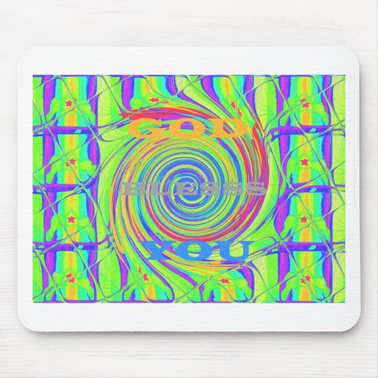 Tapis De Souris Créez votre propre Dieu Bénissez-vous un texte ins (Devant)