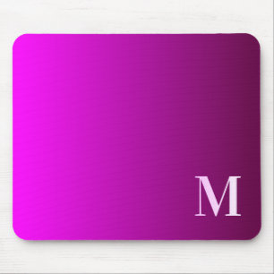 Tapis De Souris Créez votre propre monogramme Magenta Ombre