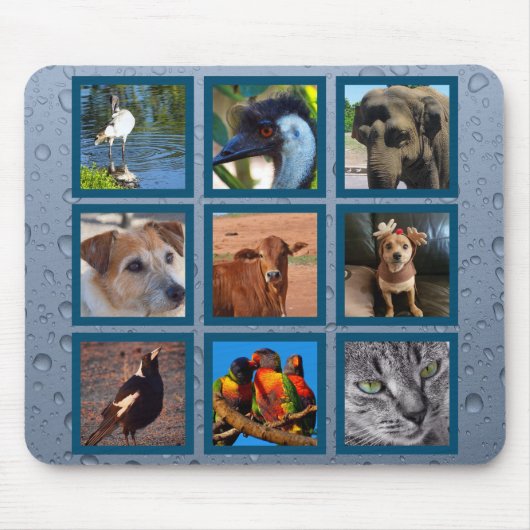 Tapis De Souris Créez votre propre mousepad animal - bleu (Devant)