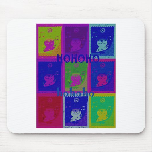 Tapis De Souris Créez votre propre Père Noël HoHoho Pop Art spécia (Devant)