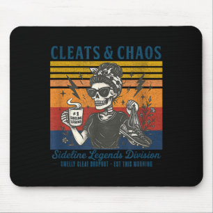 Tapis De Souris Crémaillères & chaos squelette maman de foot drôle