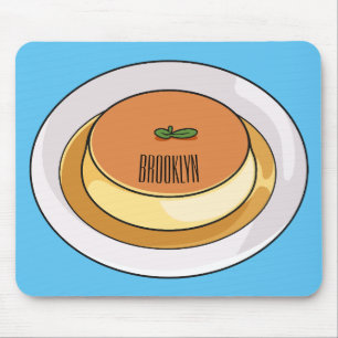 Tapis De Souris Creme caramel cartoon illustration