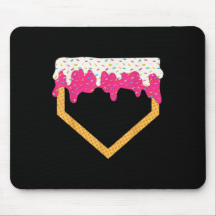 Tapis De Souris Crème de baseball Cream Dripping Baseball Home Pla