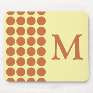 Tapis De Souris Crème de Zeste Points Neutres avec monogramme