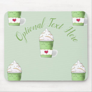 Tapis De Souris Crème en latte et écaillée (verte)