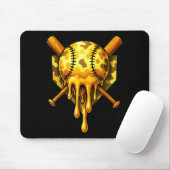 Tapis De Souris Crème glacée Baseball Drip Design Camo Cool (Avec souris)