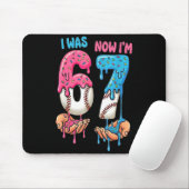 Tapis De Souris Crème glacée de baseball j'avais 6 ans maintenant  (Avec souris)