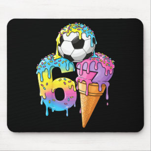 Tapis De Souris Crème Glacée Dégoulinante Football Enfants Numéro