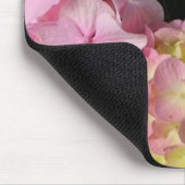 Tapis De Souris Crème rose Hydrangeas jaune rose vert floral (Coin)