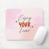 Tapis De Souris Crème Rouge Rose Creative Aquarelle Profitez De Vo (Avec souris)