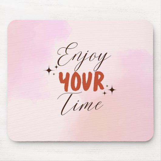 Tapis De Souris Crème Rouge Rose Creative Aquarelle Profitez De Vo (Devant)