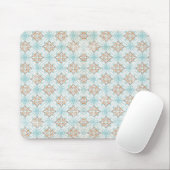 Tapis De Souris Crème rouille Tan Bleu Mousepad (Avec souris)