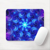 Tapis De Souris Crescent Moon Blue Fractals (Avec souris)