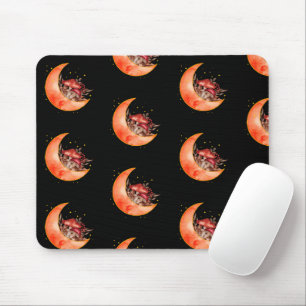 Tapis De Souris Crescent Moon Champignons Cottagecore Mycologie de