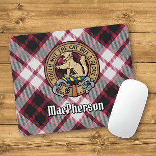 Tapis De Souris Crête du clan MacPherson sur tartan de chasse