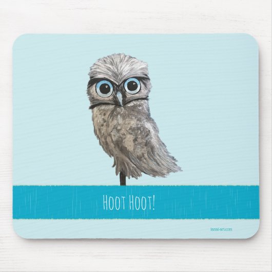 Tapis De Souris Creuser la peinture de hibou (Devant)