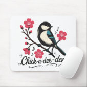 Tapis De Souris cri de la mésange 'tchic-tchic-tchic' (Avec souris)