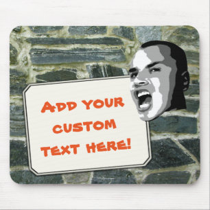 Tapis De Souris Cri fait sur commande des textes sur la structure