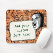Tapis De Souris Cri fait sur commande des textes sur la surface (Avec souris)