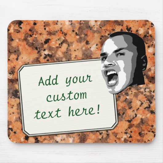 Tapis De Souris Cri fait sur commande des textes sur la surface (Devant)