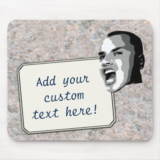 Tapis De Souris Cri fait sur commande des textes sur la texture (Devant)