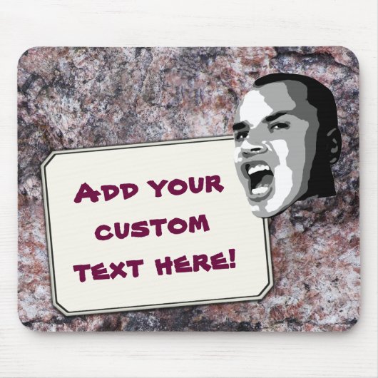 Tapis De Souris Cri fait sur commande des textes sur la texture (Devant)