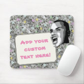 Tapis De Souris Cri fait sur commande des textes sur la texture en (Avec souris)