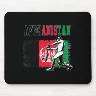 Tapis De Souris Cricket avec l'équipe du drapeau afghan Supporter