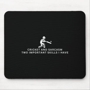 Tapis De Souris Cricket et sarcasme joueur de cricket drôle