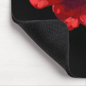 Tapis De Souris Crimson Roses sur Black Gold Script Personnalisé (Coin)