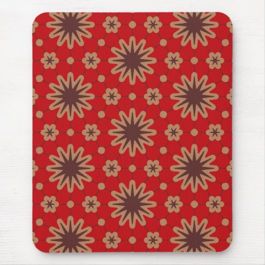 Tapis De Souris Crimson Starburst Bloom (Devant)