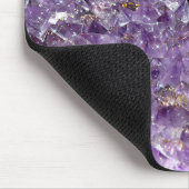 Tapis De Souris Cristal d'Améthyste Étincelant - Géode Violette (Coin)