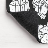 Tapis De Souris Cristaux de roche, Pad de souris noir/blanc (Coin)