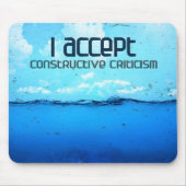 Tapis De Souris "Critique constructive" Motivation Affirmation (Devant)