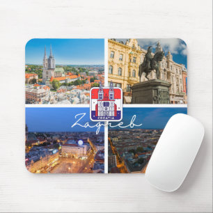 Tapis De Souris Croatie Hrvatska Zagreb Capitale de la Croat