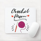 Tapis De Souris Crochet Maman Crochet Crocheter Crocheter Fête des (Avec souris)