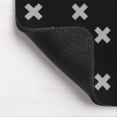 Tapis De Souris Crochets gris sur le noir (Coin)