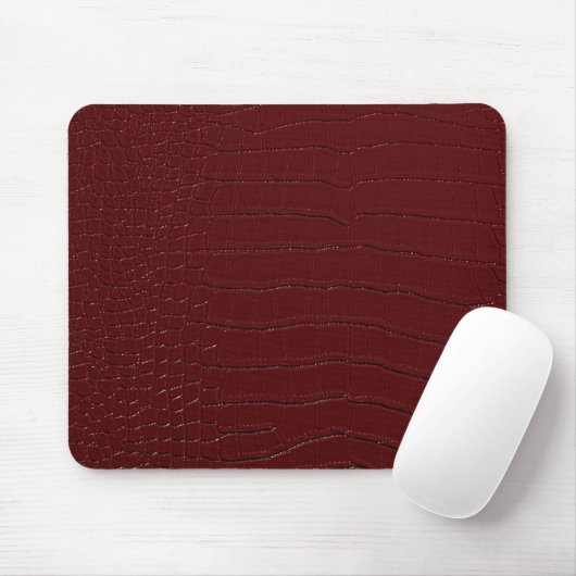 Tapis De Souris Crocodile Rouge Peau à imprimer Vernis (Avec souris)