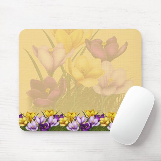 Tapis De Souris Crocus Mousepad de crocus (Avec souris)