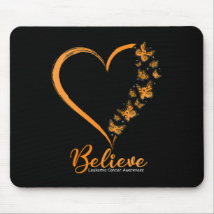 Tapis De Souris Croire Leucémie Sensibilisation Ruban orange