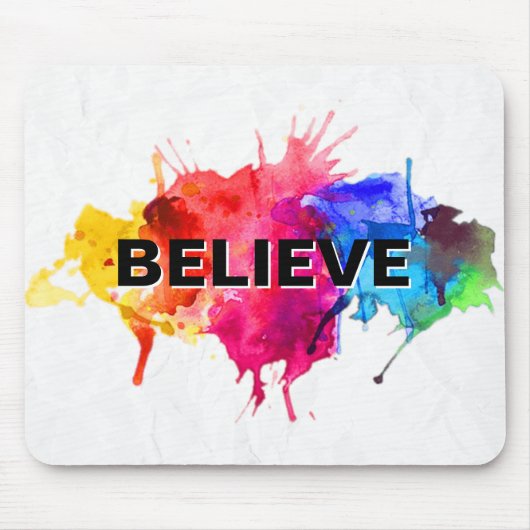 Tapis De Souris CROIRE Paint Splash Abstrait (Devant)